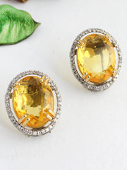 Kiansha Stud Earrings-Yellow