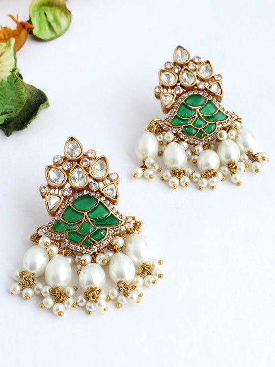 Maanvi Earrings-Green