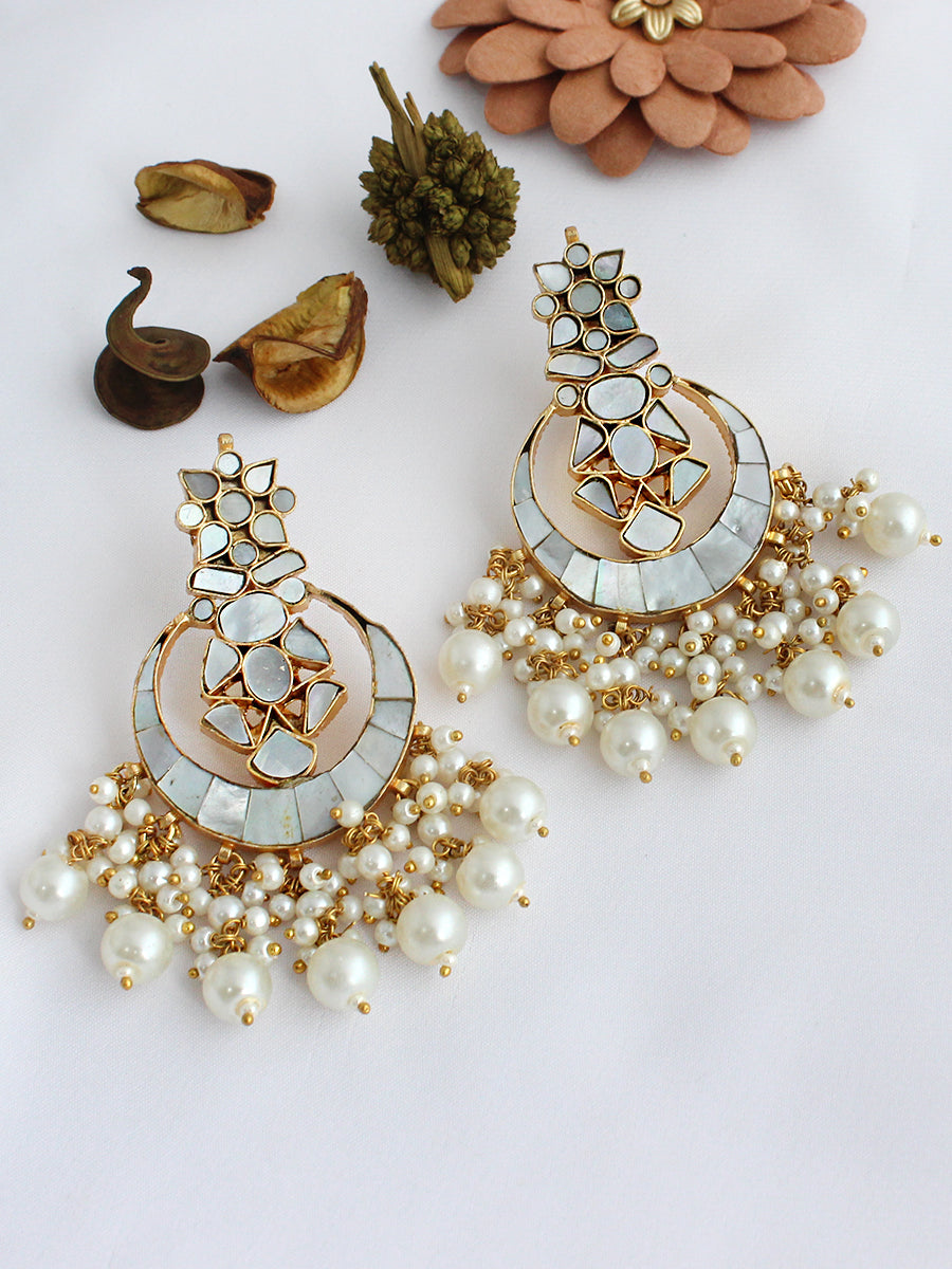 Vibha Earrings-Ivory