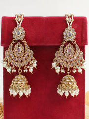 Ayeza Earrings & Tikka-White