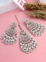 Tamanna Earrings & Tikka-Silver