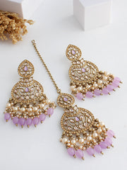 Akira Earrings & Tikka-Lavender