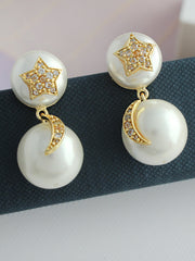 Mia Earrings-Pearl