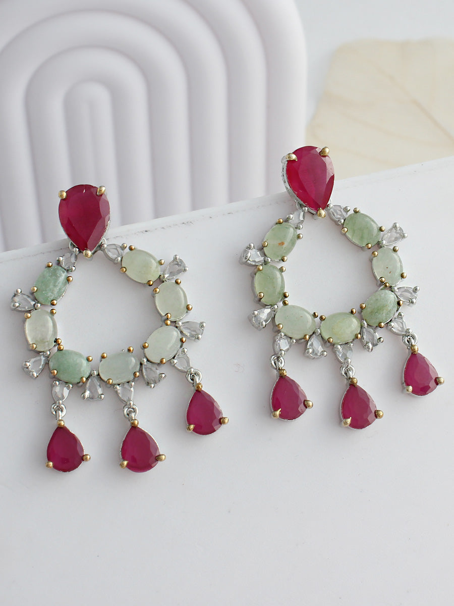 Margo Earrings-Mint Green