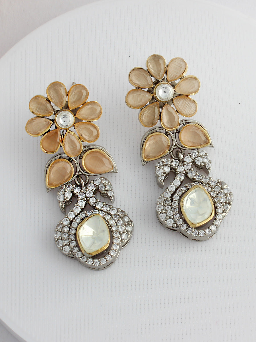 Ritavi Earrings-Peach