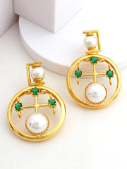 Aria Earrings-Green