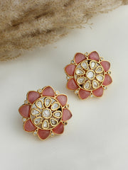 Sofina Stud Earrings-Pastel pink