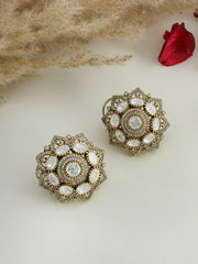 Krishvi Stud Earrings-White