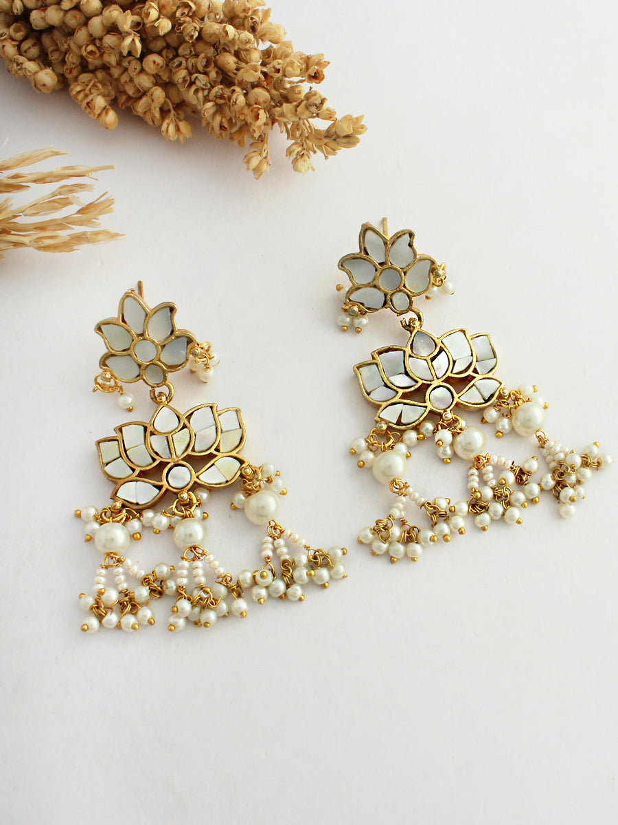 Raina Earrings-Ivory