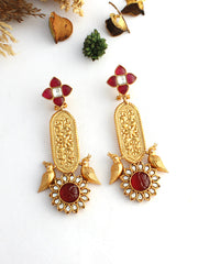 Nitanshi Earrings-Maroon