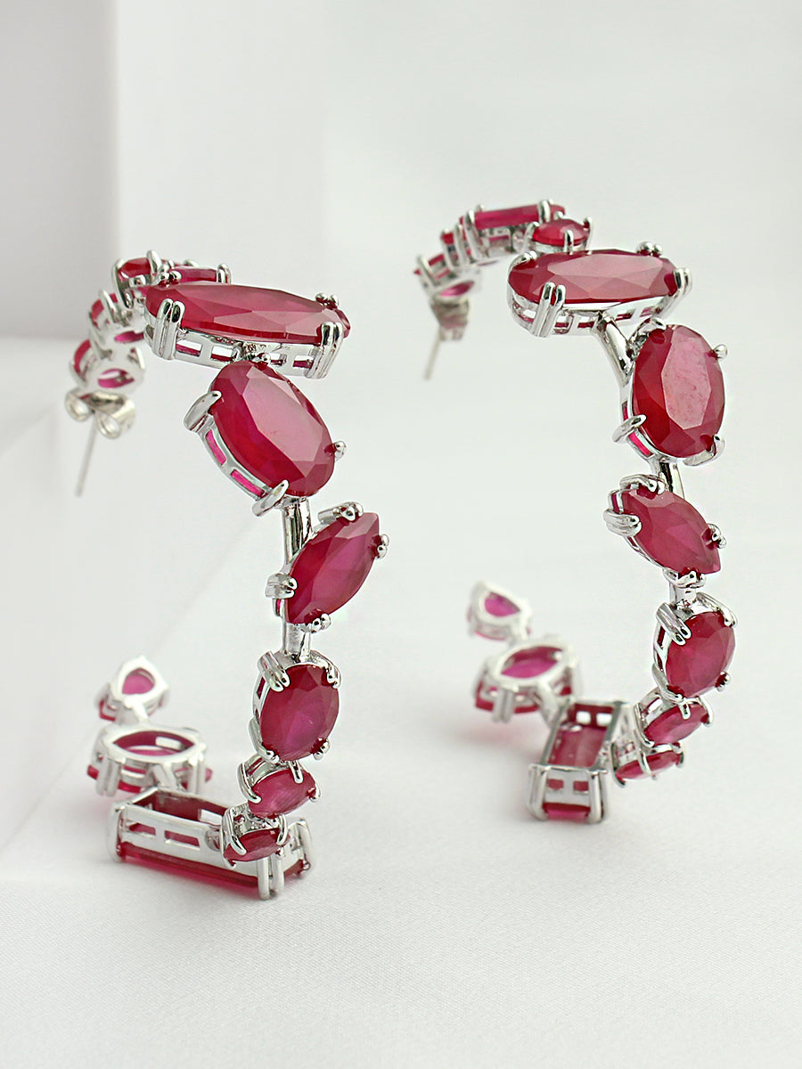 Tamara Earrings-ruby pink