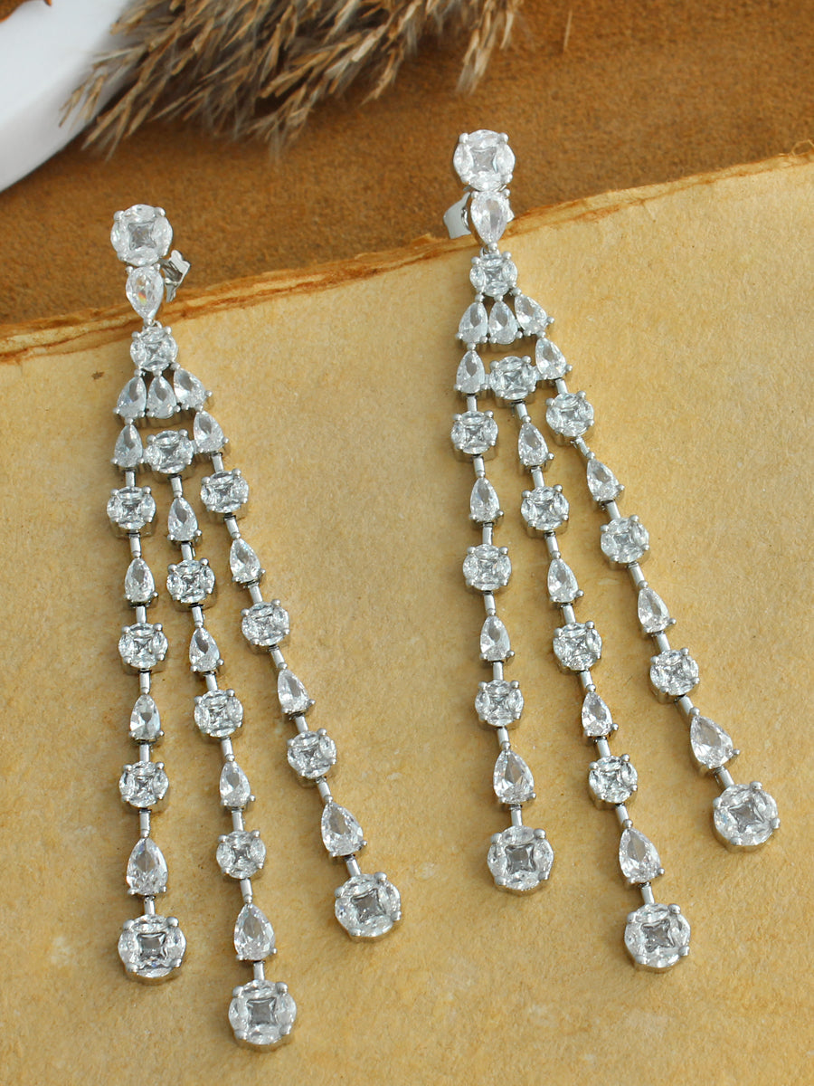 Melissa Earrings-Silver