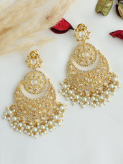 Raysha Chandbali Earrings-Gold