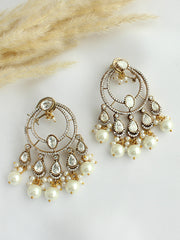 Ekanshi Chandbali Earrings-Pearl