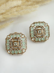 Udvi Stud Earrings-Mint green