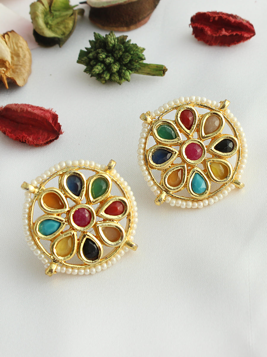 Rashmi Stud Earrings-Multicolor