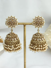 Pakhi Jhumki Earrings-Gold