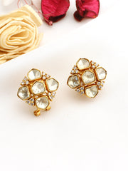 Ashini Stud Earrings-White