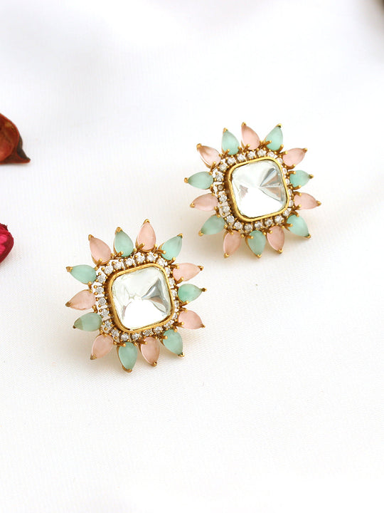 Amishi Stud Earrings-Pastel Pink