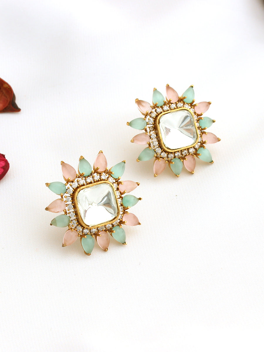 Amishi Stud Earrings-Pastel Pink