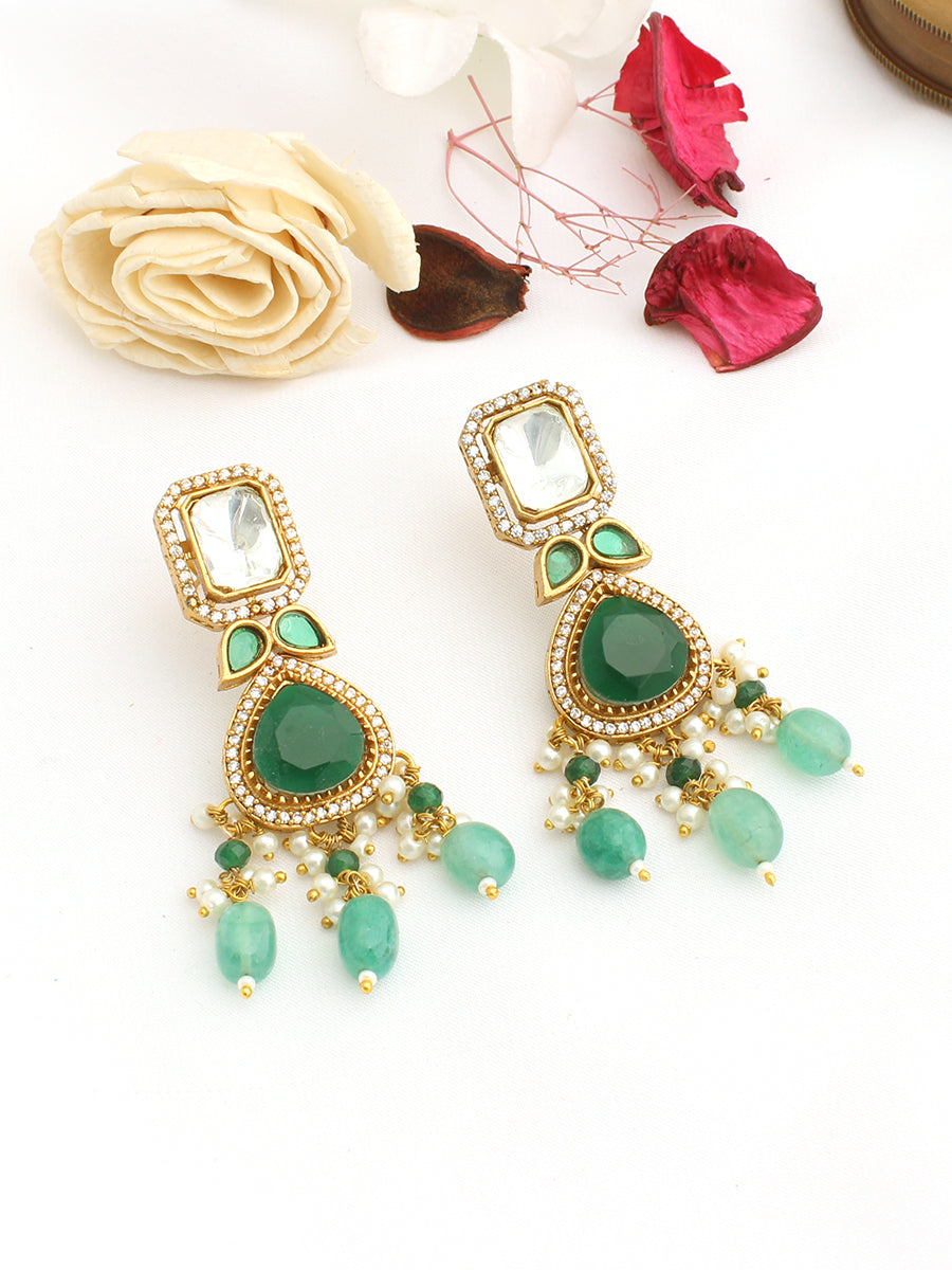 Lekha Earrings-Green