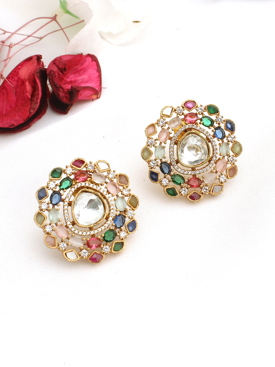 Tisha Stud Earrings-Multicolor