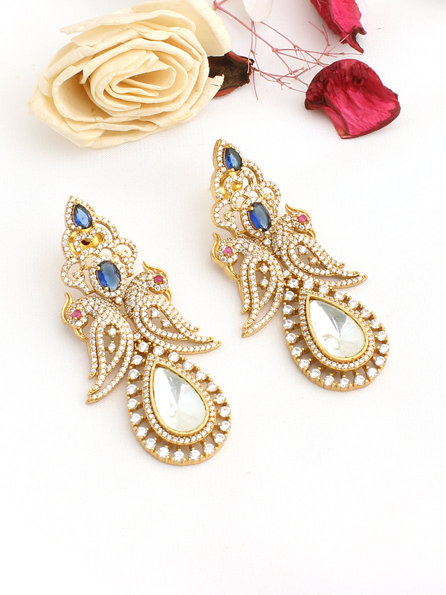 Tarasha Earrings-Blue