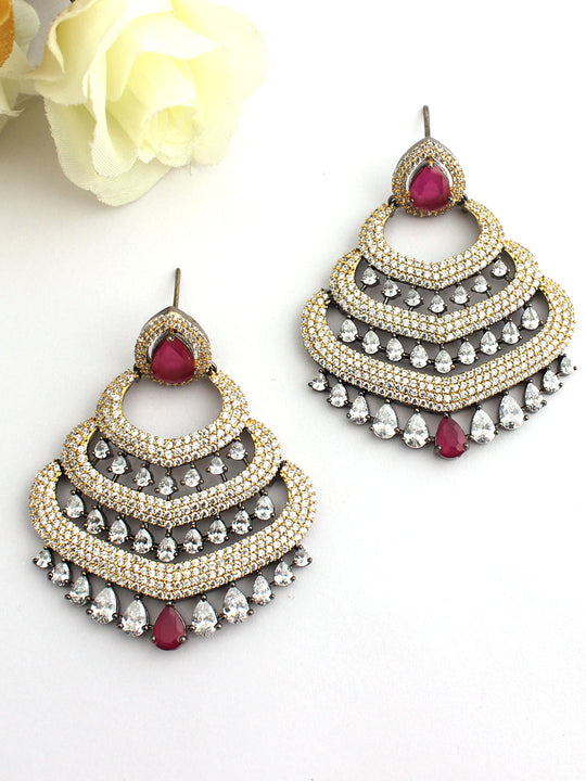 Laura Earrings-Maroon