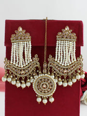 Sharmin Earrings & Tikka-Pearl