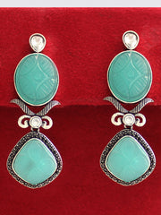 Raipur Earrings-Aqua