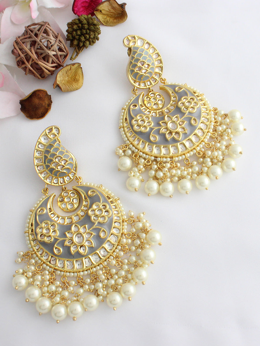 Amritsar Earrings-Grey