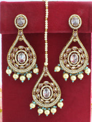 Molisha Earrings & Tikka-Aqua