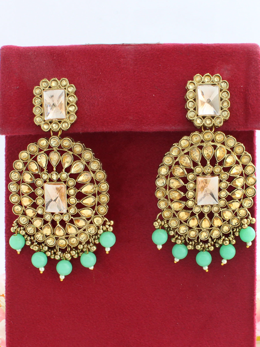 Aashi Earrings-Mint Green