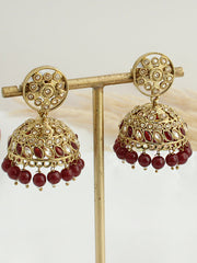 Maya Earrings - Maroon