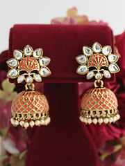 Ghazal Earrings-Dark Peach