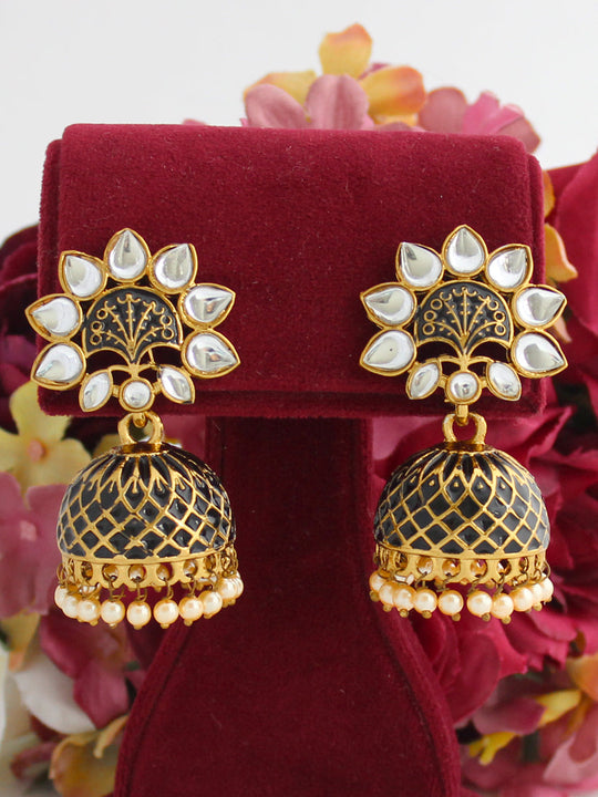 Ghazal Earrings-Black