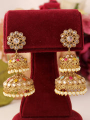 Aleena Jhumki Earrings-Multicolor