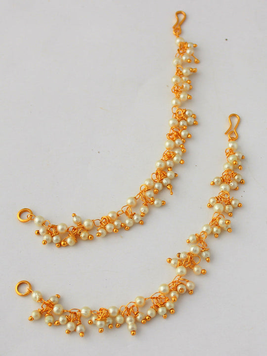 Poorva Ear Chain-Golden