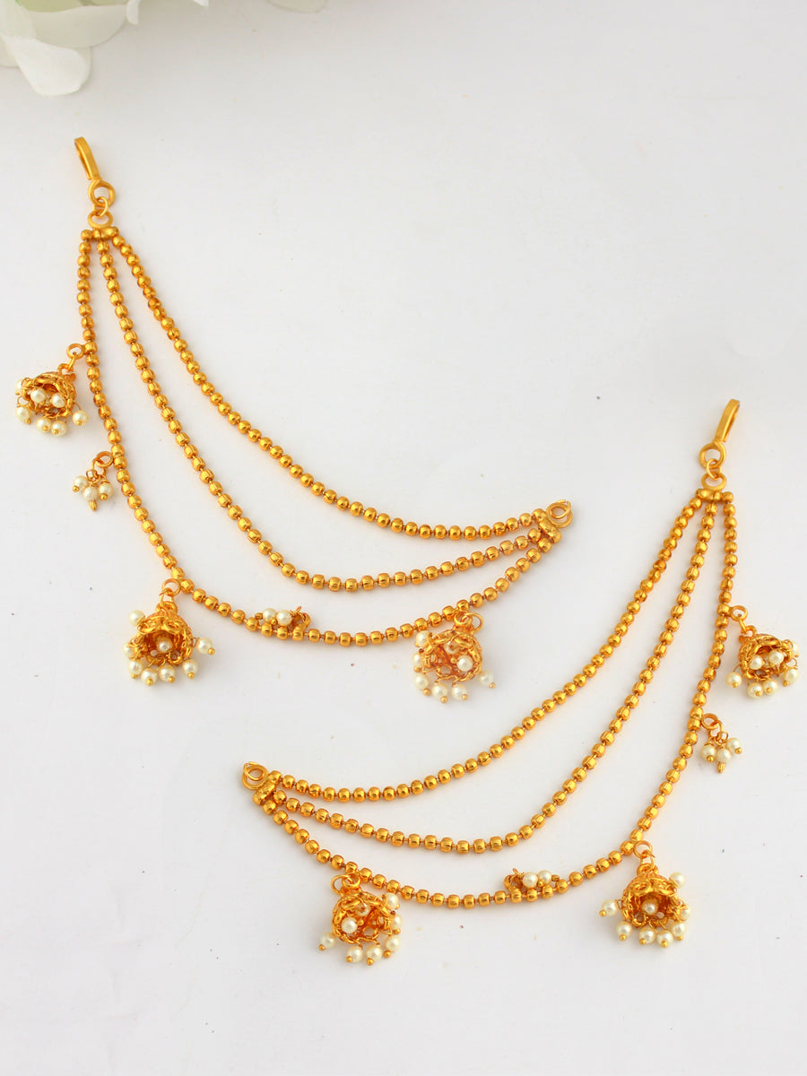 Trisha Ear Chain-Golden