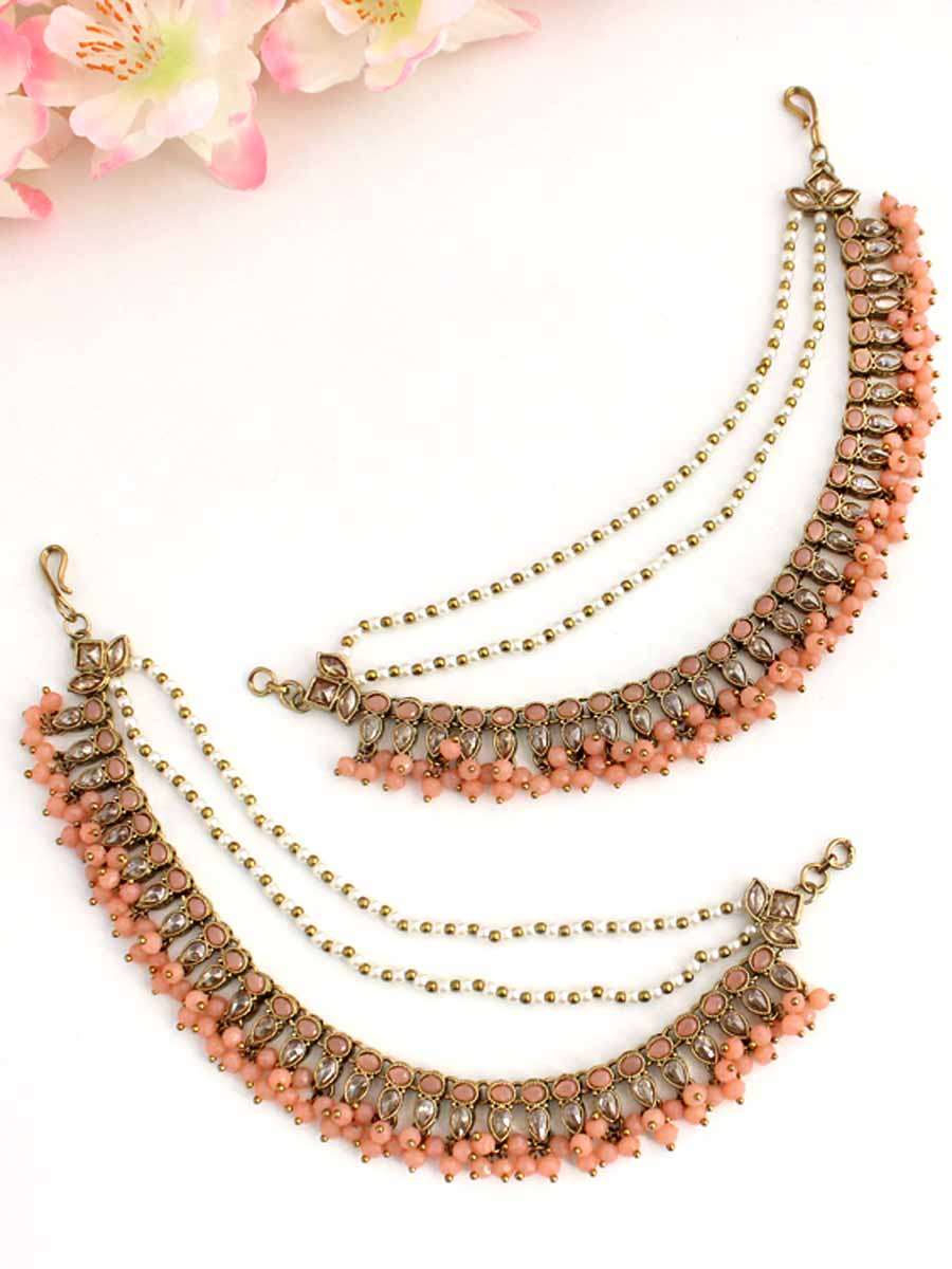 Minal Ear Chain-Peach