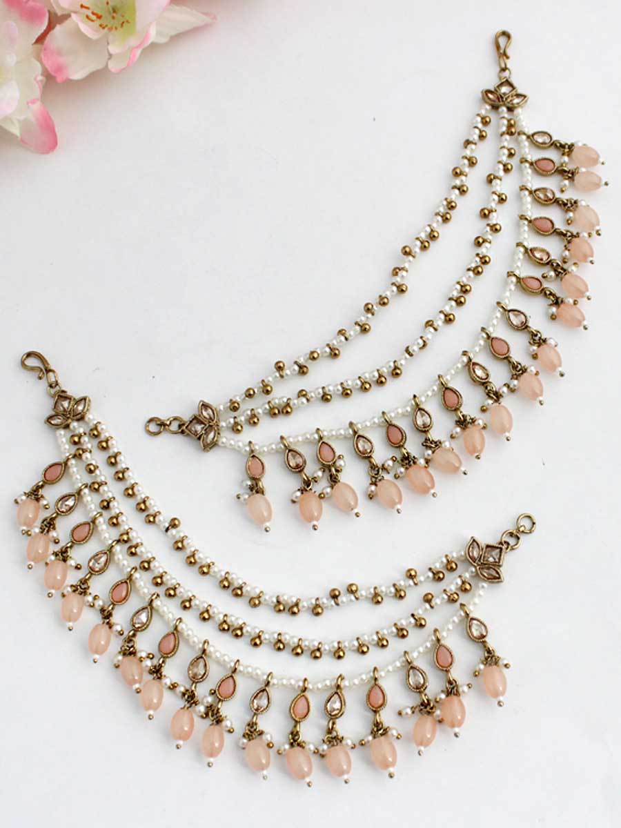 Suhair Ear Chain-Peach