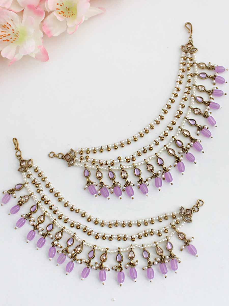 Suhair Ear Chain-Lavender