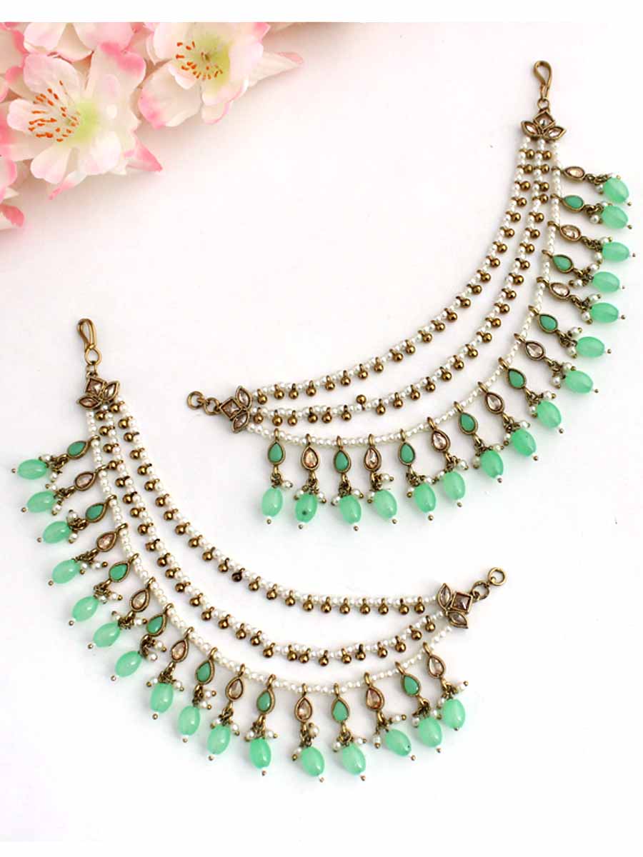 Suhair Ear Chain-Mint Green