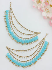 Aisha Ear Chain-Aqua