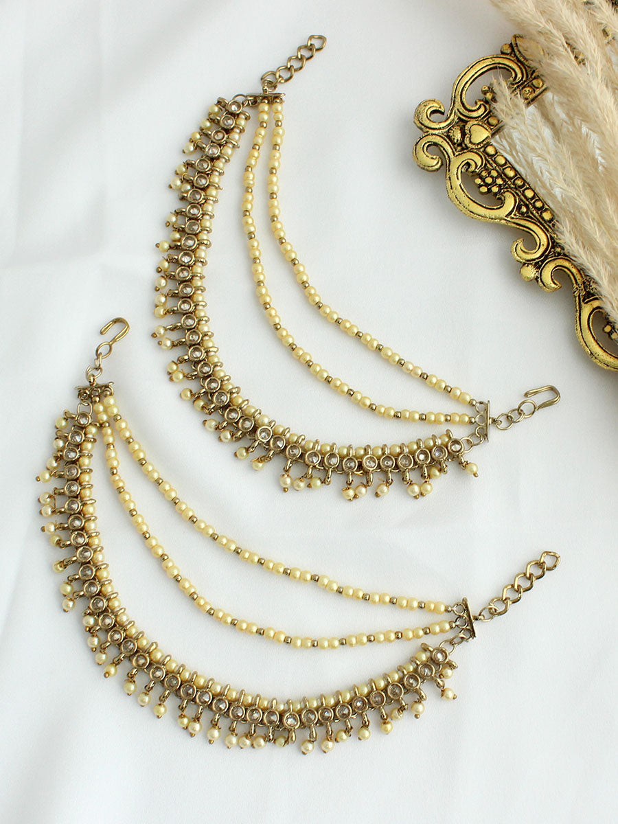 Sehar Ear Chain-Gold