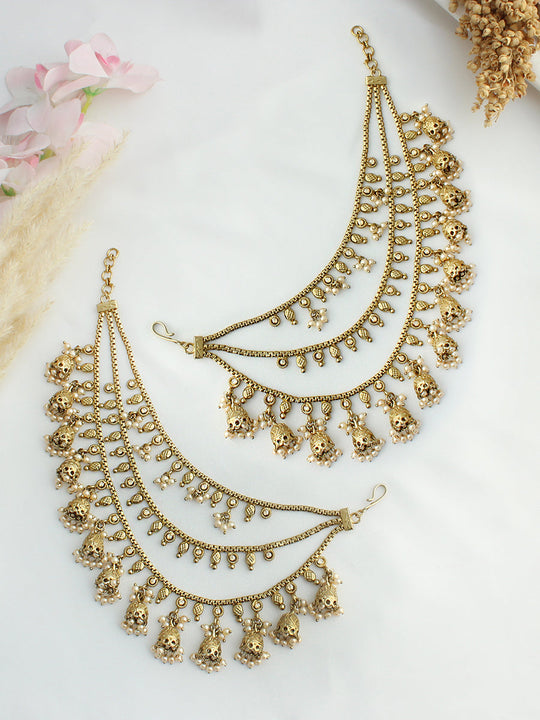 Ghazal Ear Chain-Gold