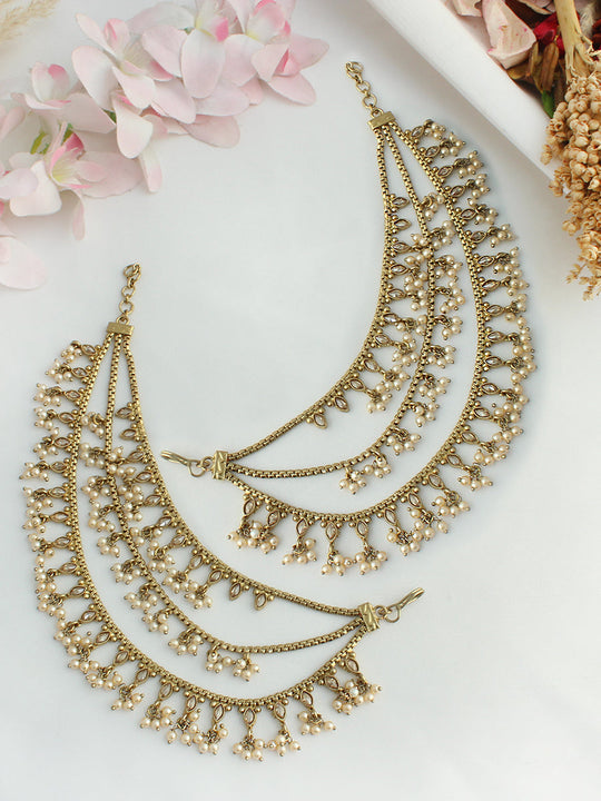 Pakhi Ear Chain-Gold