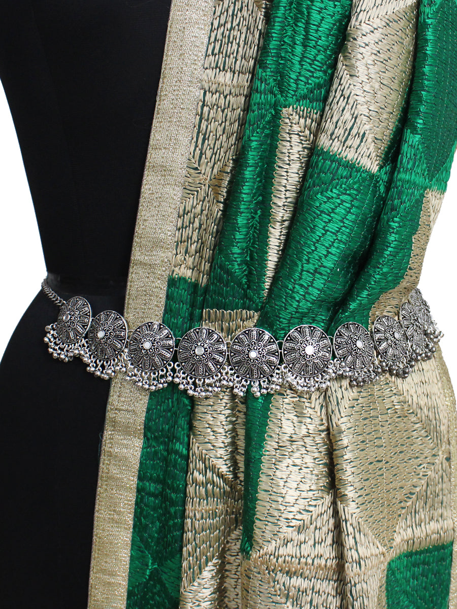 Mayura Waist Chain-Antique Silver