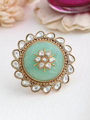 Pushkar Ring-Mint Green