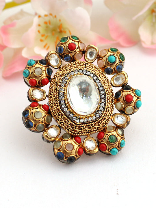 Chitrangada Ring-Multicolor